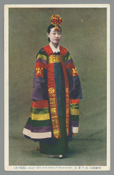 朝鮮風俗絵葉書　７枚 朝鮮風俗 （朝鮮絵葉書） 衣打・市場・飴売・大根売・少女の水運び